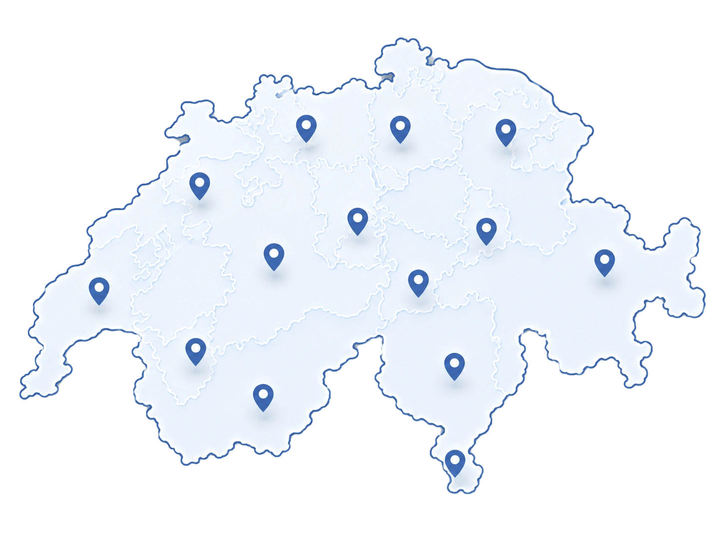 Karte der Schweiz